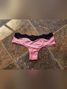 Victoria's Secret Tease Satin Lace-Trim Cheeky Panty